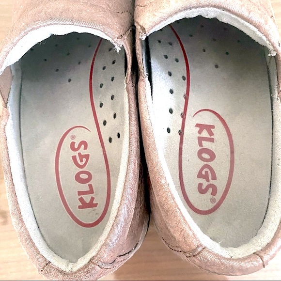 Klogs Leather Rose Gold Embossed Non Slip Clog - Picture 5 of 6